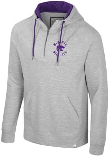 Colosseum K-State Wildcats Mens Ash Switch Quilted Zip Fashion Hood
