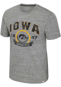 Colosseum Iowa Hawkeyes Grey Pop Pop Short Sleeve T Shirt