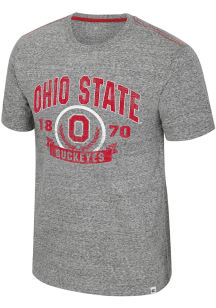 Colosseum Ohio State Buckeyes Grey Pop Pop Short Sleeve T Shirt