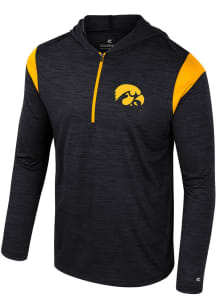 Colosseum Iowa Hawkeyes Mens Black Dozer Windshirt Hood