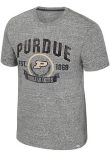 Colosseum Purdue Boilermakers Grey Pop-Pop Short Sleeve T Shirt