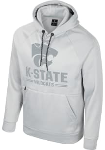 Colosseum K-State Wildcats Mens Grey Apoc Fleece Hood