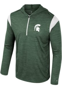 Colosseum Michigan State Spartans Mens Green Dozer Windshirt Hood