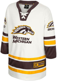 Colosseum Western Michigan Broncos Youth Black Puck Proud Hockey Jersey