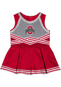 Colosseum Ohio State Buckeyes Baby Red Lollipop Park Sets Cheer Dress