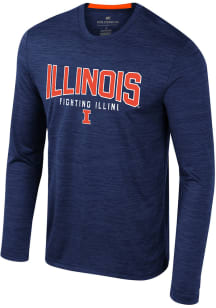 Colosseum Illinois Fighting Illini Navy Blue Dozer Long Sleeve T-Shirt