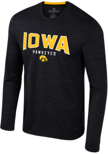 Colosseum Iowa Hawkeyes Black Dozer Long Sleeve T-Shirt
