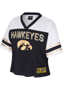 Iowa Hawkeyes Womens Colosseum Posh Fashion Football Jersey - Black