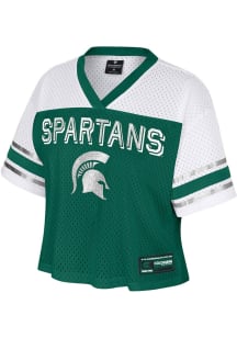 Michigan State Spartans Womens Colosseum Posh Fashion Football Jersey - Green