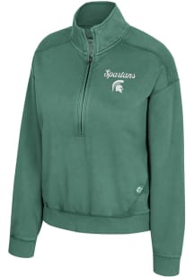 Colosseum Michigan State Spartans Womens Green Camille Qtr Zip