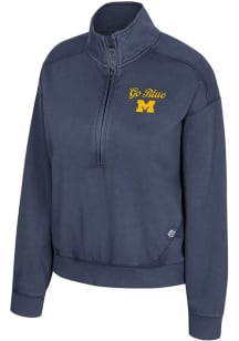 Colosseum Michigan Wolverines Womens Blue Camille Qtr Zip