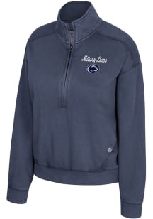 Colosseum Penn State Nittany Lions Womens Navy Blue Camille Qtr Zip