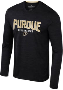Colosseum Purdue Boilermakers Black Dozer Long Sleeve T-Shirt