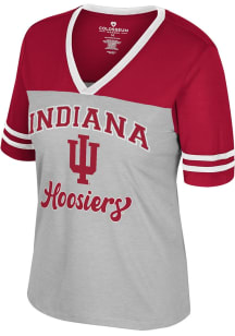 Colosseum Indiana Hoosiers Womens Grey Second Choice Short Sleeve T-Shirt