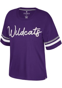 Colosseum K-State Wildcats Womens Purple Realist Short Sleeve T-Shirt
