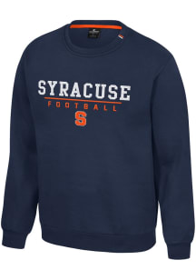 Colosseum Syracuse Orange Mens Orange Football Charlie Football Long Sleeve Crew Sweatshirt