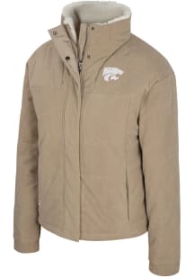 Colosseum K-State Wildcats Womens Tan Luxury Heavy Weight Jacket