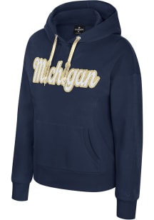 Colosseum Michigan Wolverines Womens Blue Jazz Club Hooded Sweatshirt