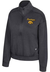 Colosseum Iowa Hawkeyes Womens Black Camille Qtr Zip