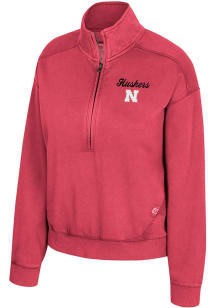 Colosseum Nebraska Cornhuskers Womens Red Camille Qtr Zip