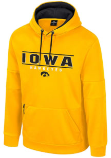 Colosseum Iowa Hawkeyes Mens Gold Hits The Road Fleece Hood