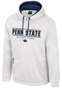 Colosseum Penn State Nittany Lions Mens White Hits The Road Fleece Hood