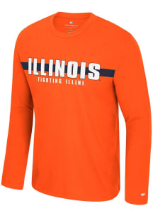 Colosseum Illinois Fighting Illini Orange Bar Long Sleeve T-Shirt