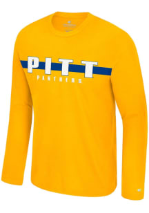 Colosseum Pitt Panthers Gold Bar Long Sleeve T-Shirt