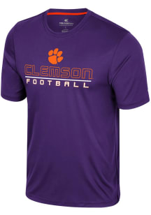Colosseum Clemson Tigers Purple Bird Law GCC Football Short Sleeve T Shirt