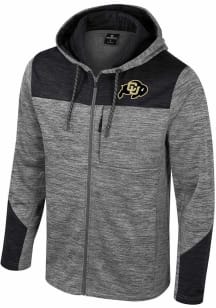 Colosseum Colorado Buffaloes Mens Grey Dozer Fleece Long Sleeve Zip