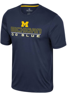Colosseum Michigan Wolverines Blue Bird Law GCC Short Sleeve T Shirt