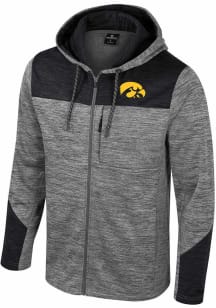 Colosseum Iowa Hawkeyes Mens Grey Dozer Fleece Long Sleeve Zip