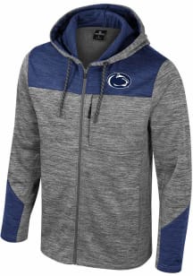 Colosseum Penn State Nittany Lions Mens Grey Dozer Fleece Long Sleeve Zip