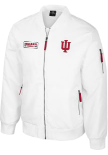 Mens Indiana Hoosiers Colosseum Mens Rabbit Bomber Heavyweight Jacket - White