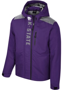 Mens K-State Wildcats Colosseum Mens The One Full Zip Heavyweight Jacket - Purple