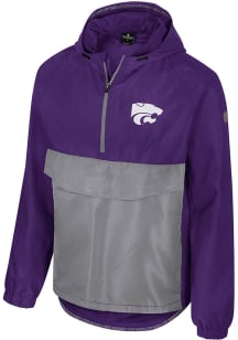 Colosseum K-State Wildcats Mens Purple Reloaded Zip Anorak Light Weight Jacket
