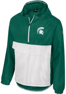 Colosseum Michigan State Spartans Mens Green Reloaded Zip Anorak Light Weight Jacket