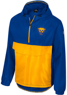 Colosseum Pitt Panthers Mens Blue Reloaded Zip Anorak Light Weight Jacket