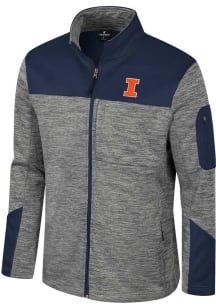 Colosseum Illinois Fighting Illini Mens Grey Guard Medium Weight Jacket