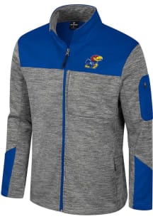 Colosseum Kansas Jayhawks Mens Grey Guard Medium Weight Jacket