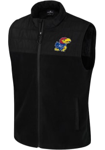 Colosseum Kansas Jayhawks Mens Black Block The Sun Sleeveless Jacket