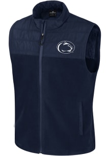 Colosseum Penn State Nittany Lions Mens Navy Blue Block The Sun Sleeveless Jacket