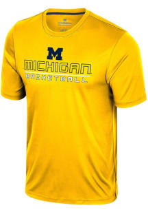 Colosseum Michigan Wolverines Yellow Bird Law GCC Basketball Short Sleeve T Shirt