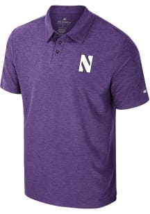 Colosseum Northwestern Wildcats Mens Purple Revolution Short Sleeve Polo