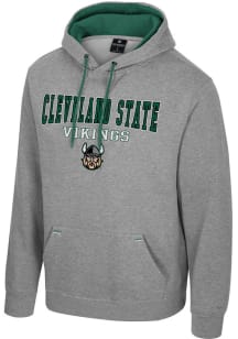 Colosseum Cleveland State Vikings Mens Grey Charlie Long Sleeve Hoodie