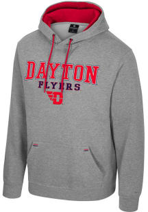 Colosseum Dayton Flyers Mens Grey Charlie Long Sleeve Hoodie