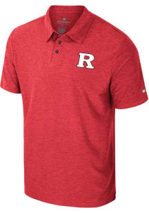 Colosseum Rutgers Scarlet Knights Mens Black Revolution Short Sleeve Polo