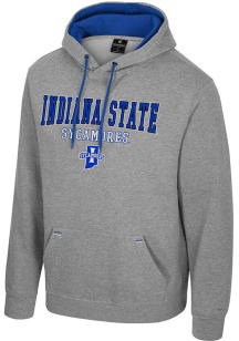 Colosseum Indiana State Sycamores Mens Grey Charlie Long Sleeve Hoodie