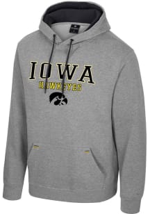 Colosseum Iowa Hawkeyes Mens Grey Charlie Long Sleeve Hoodie
