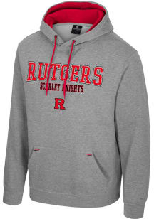 Colosseum Rutgers Scarlet Knights Mens Grey Charlie Long Sleeve Hoodie